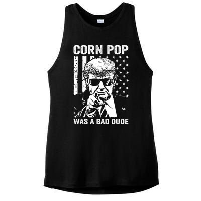 Corn Pop Was A Bad Dude Funny Gift Meme Ladies PosiCharge Tri-Blend Wicking Tank