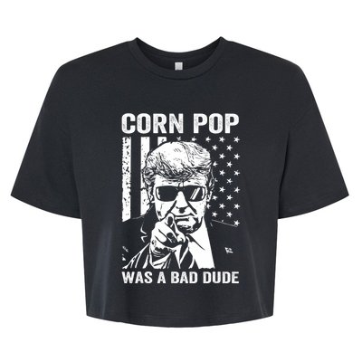 Corn Pop Was A Bad Dude Funny Gift Meme Bella+Canvas Jersey Crop Tee