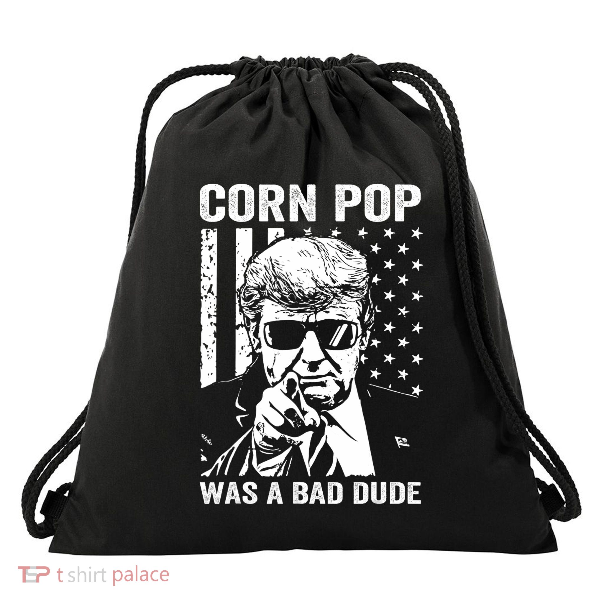 Corn Pop Was A Bad Dude Funny Gift Meme Drawstring Bag