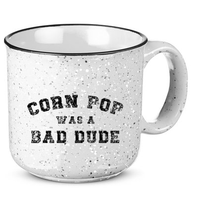 Corn Pop Was A Bad Dude Athletic Cornpop Meme 15oz Campfire Ceramic Mug