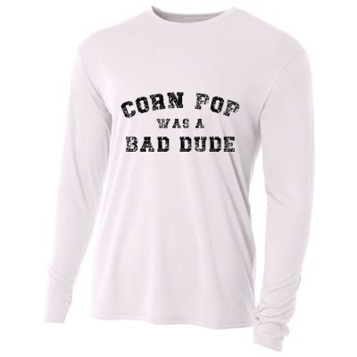 Corn Pop Was A Bad Dude Athletic Cornpop Meme Cooling Performance Long Sleeve Crew