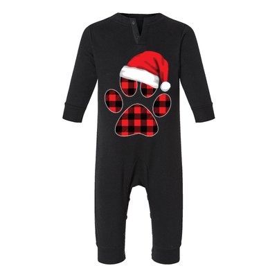 Christmas Pajama Women Girls Christmas Gifts Plaid Paw Infant Fleece One Piece