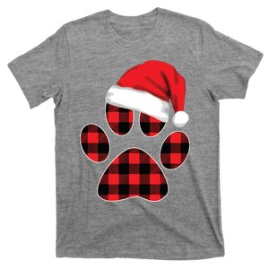 Christmas Pajama Women Girls Christmas Gifts Plaid Paw T-Shirt