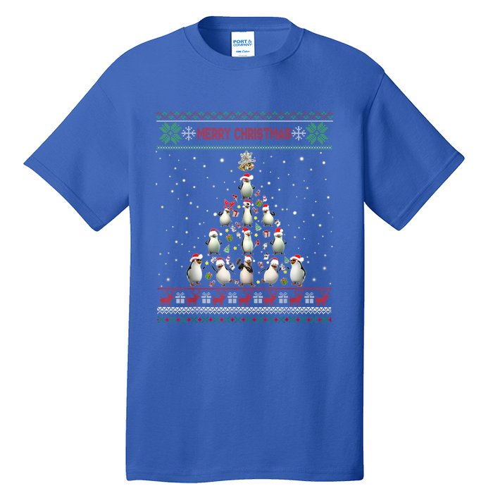 Cute Penguin Xmas Tree Ugly Christmas Funny Gift Boys Girls Great Gift Tall T-Shirt