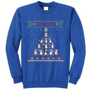 Cute Penguin Xmas Tree Ugly Christmas Funny Gift Boys Girls Great Gift Tall Sweatshirt