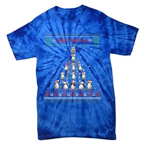 Cute Penguin Xmas Tree Ugly Christmas Funny Gift Boys Girls Great Gift Tie-Dye T-Shirt