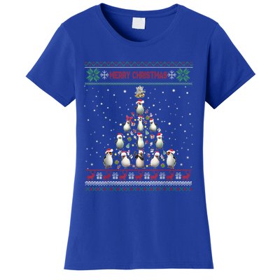 Cute Penguin Xmas Tree Ugly Christmas Funny Gift Boys Girls Great Gift Women's T-Shirt