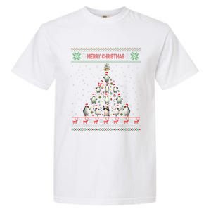 Cute Penguin Xmas Tree Ugly Christmas Funny Gift Boys Girls Great Gift Garment-Dyed Heavyweight T-Shirt