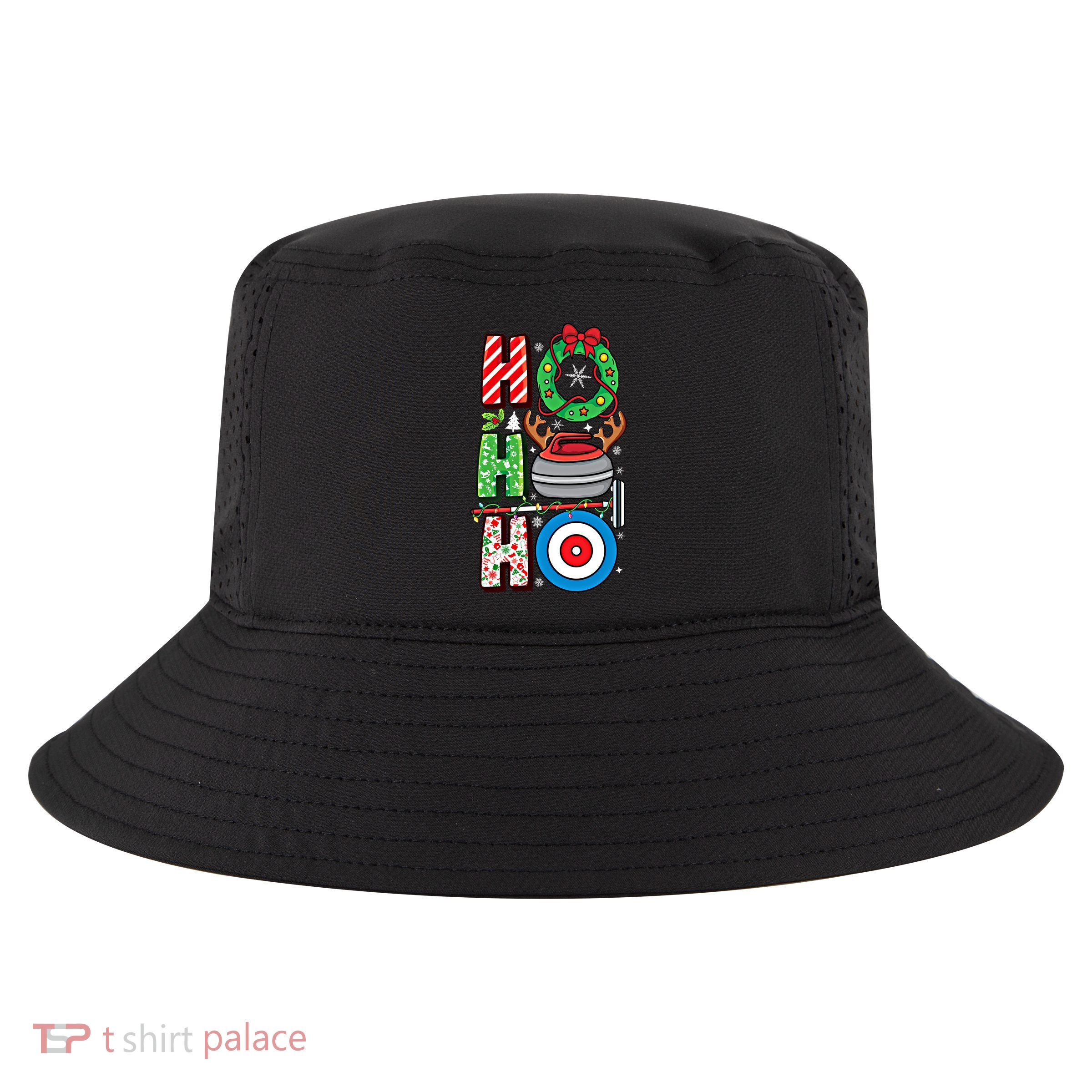 Curling Player Xmas Curling Broom Curler Christmas Curling Funny Gift Cool Comfort Performance Bucket Hat