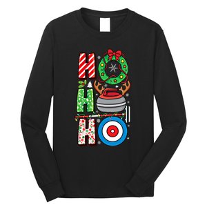 Curling Player Xmas Curling Broom Curler Christmas Curling Funny Gift Long Sleeve Shirt