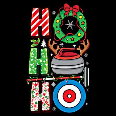 Curling Player Xmas Curling Broom Curler Christmas Curling Funny Gift T-Shirt
