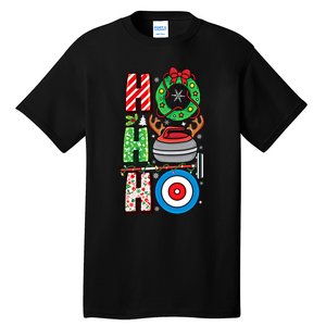 Curling Player Xmas Curling Broom Curler Christmas Curling Funny Gift Tall T-Shirt