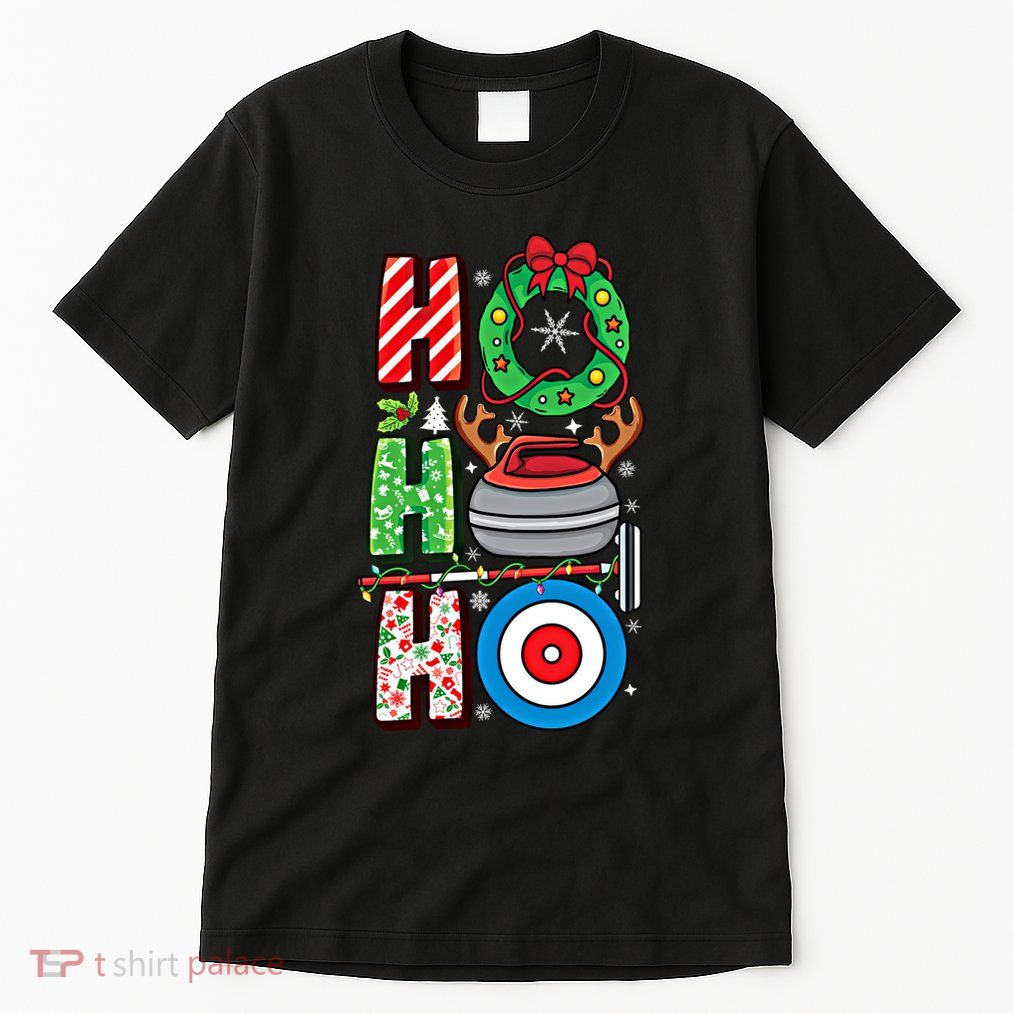 Curling Player Xmas Curling Broom Curler Christmas Curling Funny Gift Tall T-Shirt