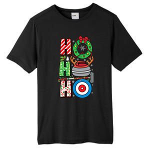 Curling Player Xmas Curling Broom Curler Christmas Curling Funny Gift Tall Fusion ChromaSoft Performance T-Shirt