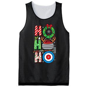 Curling Player Xmas Curling Broom Curler Christmas Curling Funny Gift Mesh Reversible Basketball Jersey Tank