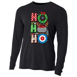 Curling Player Xmas Curling Broom Curler Christmas Curling Funny Gift Cooling Performance Long Sleeve Crew