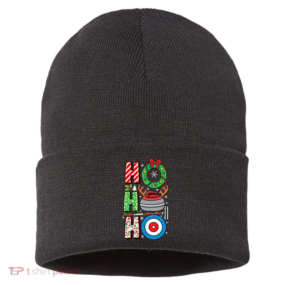Curling Player Xmas Curling Broom Curler Christmas Curling Funny Gift Sustainable Knit Beanie