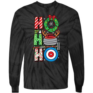 Curling Player Xmas Curling Broom Curler Christmas Curling Funny Gift Tie-Dye Long Sleeve Shirt