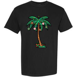 Christmas Palm Xmas Tree Tropical Beach Hawaii Garment-Dyed Heavyweight T-Shirt