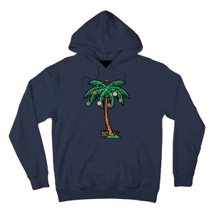 Christmas Palm Xmas Tree Tropical Beach Hawaii Hoodie