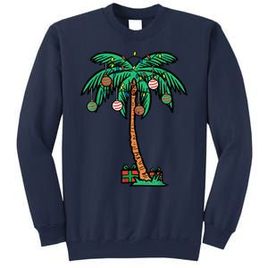 Christmas Palm Xmas Tree Tropical Beach Hawaii Sweatshirt