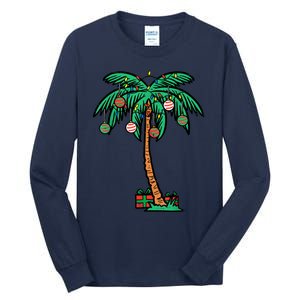 Christmas Palm Xmas Tree Tropical Beach Hawaii Tall Long Sleeve T-Shirt