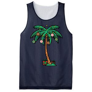 Christmas Palm Xmas Tree Tropical Beach Hawaii Mesh Reversible Basketball Jersey Tank