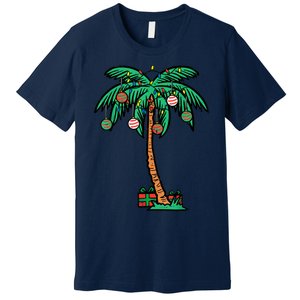 Christmas Palm Xmas Tree Tropical Beach Hawaii Premium T-Shirt