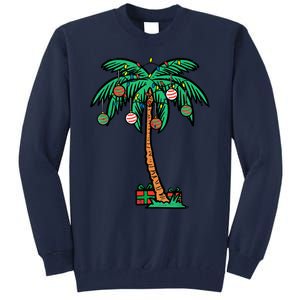 Christmas Palm Xmas Tree Tropical Beach Hawaii Tall Sweatshirt