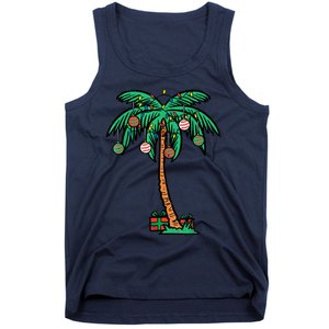 Christmas Palm Xmas Tree Tropical Beach Hawaii Tank Top