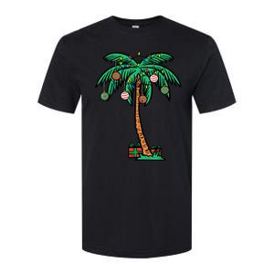 Christmas Palm Xmas Tree Tropical Beach Hawaii Softstyle CVC T-Shirt