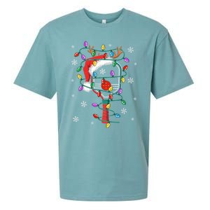 Christmas Pickleball Xmas Santa Sports Hat Funny Gift Sueded Cloud Jersey T-Shirt