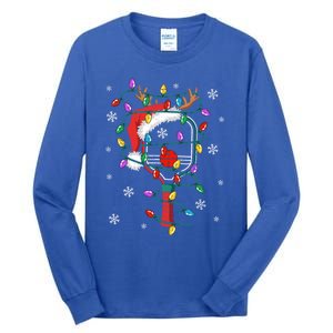 Christmas Pickleball Xmas Santa Sports Hat Gift Tall Long Sleeve T-Shirt