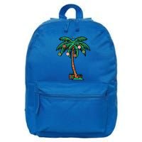 Christmas Palm Xmas Tree Tropical Beach Hawaii Cool Gift 16 in Basic Backpack