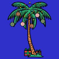 Christmas Palm Xmas Tree Tropical Beach Hawaii Cool Gift 16 in Basic Backpack