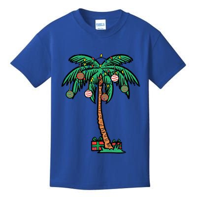 Christmas Palm Xmas Tree Tropical Beach Hawaii Cool Gift Kids T-Shirt