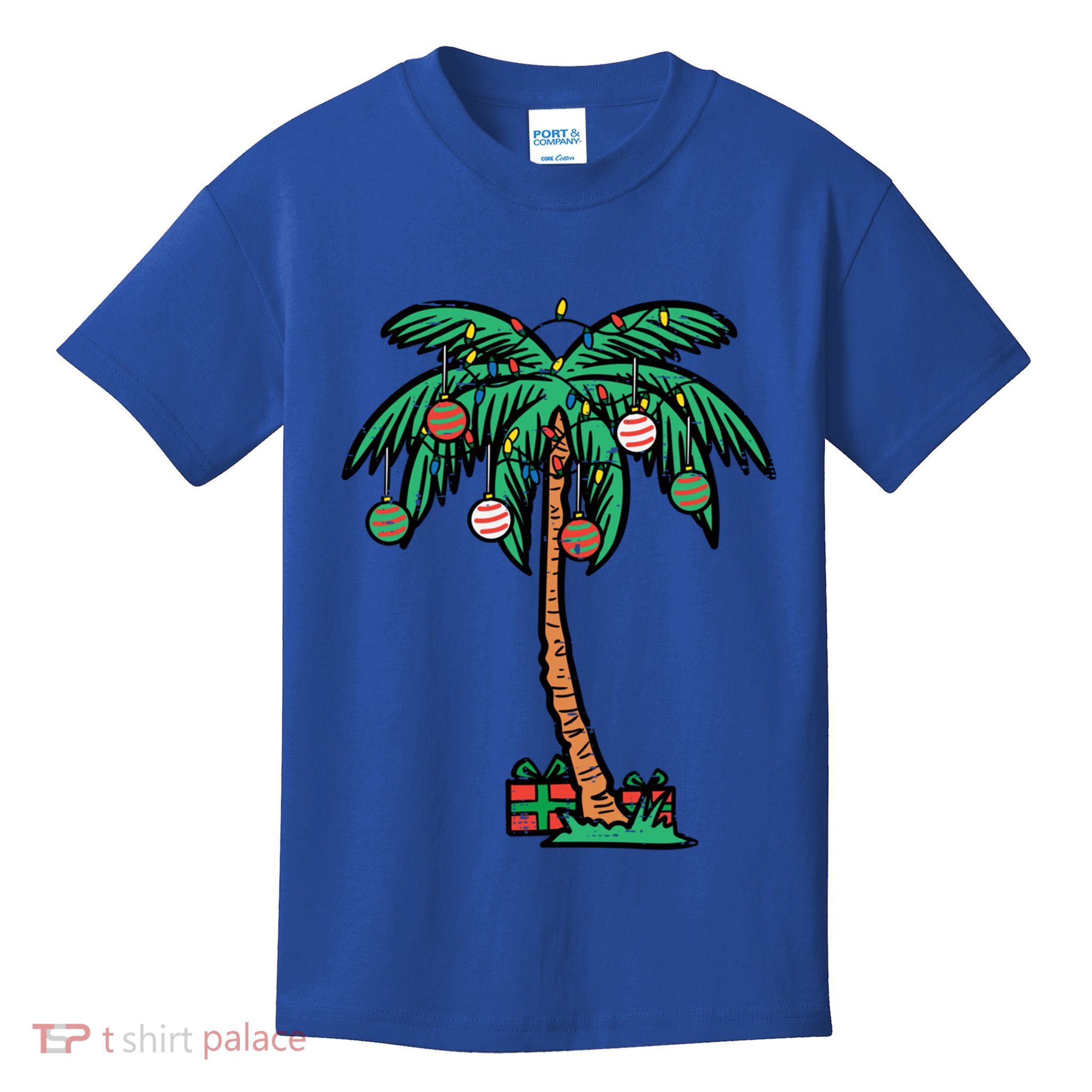 Christmas Palm Xmas Tree Tropical Beach Hawaii Cool Gift Kids T-Shirt