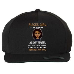 Cute Pisces Zodiac Sign Funny Quote Present Gift Wool Snapback Cap