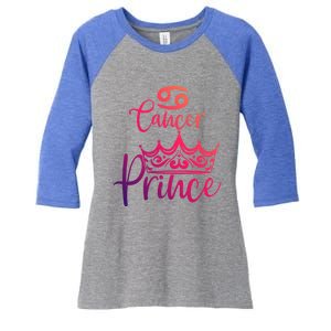 Cancer Prince Zodiac Gift Women's Tri-Blend 3/4-Sleeve Raglan Shirt