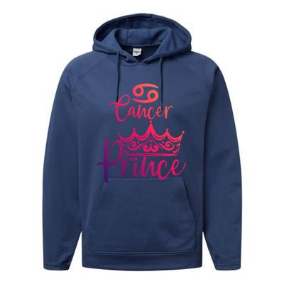 Cancer Prince Zodiac Gift Performance Fleece Hoodie