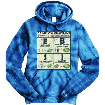 Cashflow Quadrant 4 Ways To Produce Income Cool Gift Tie Dye Hoodie