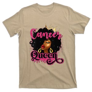 Cancer Queen African American Zodiac Birthday Afro Women T-Shirt