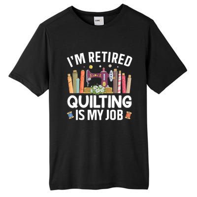 Cool Quilting Art Mom Grandma Stitch Sewer Quilter Tall Fusion ChromaSoft Performance T-Shirt