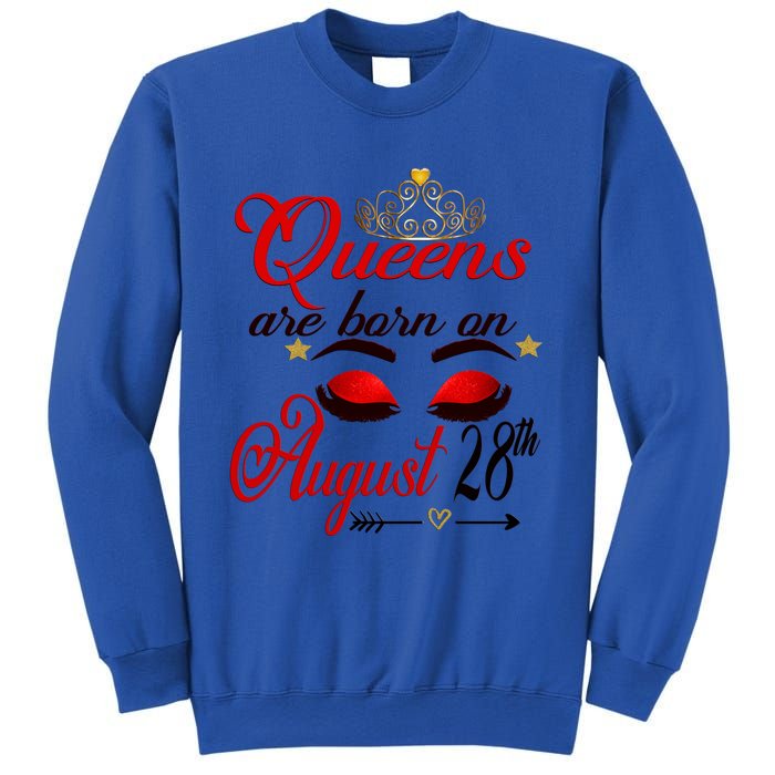 Cute Queens Are Born On August 28th Virgo Birthday Gift Sweatshirt