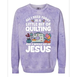 Cool Quilting Art Sewing Quilt Lover Quilter Colorblast Crewneck Sweatshirt