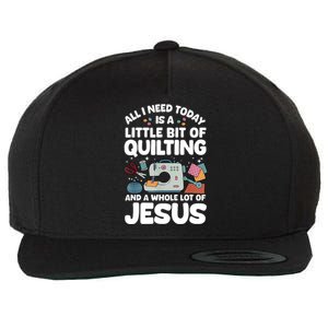 Cool Quilting Art Sewing Quilt Lover Quilter Wool Snapback Cap