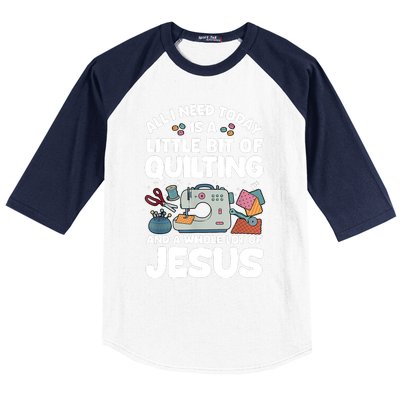 Cool Quilting Art Sewing Quilt Lover Quilter Baseball Sleeve Shirt