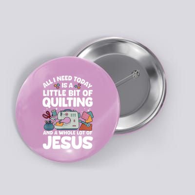 Cool Quilting Art Sewing Quilt Lover Quilter Button