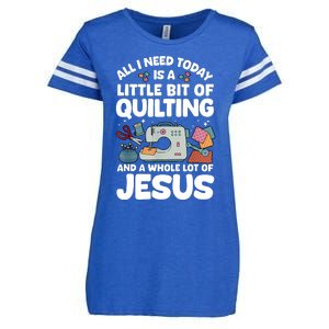 Cool Quilting Art Sewing Quilt Lover Quilter Enza Ladies Jersey Football T-Shirt