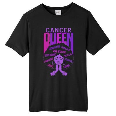 Cancer Queen African American Purple Horoscope Facts Gift Tall Fusion ChromaSoft Performance T-Shirt